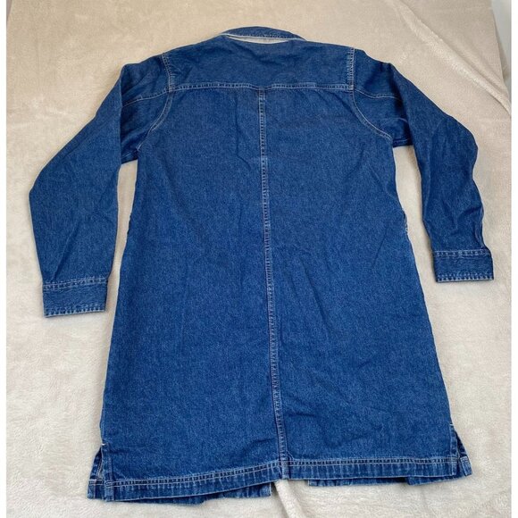 BillBlass Jeans Women's Denim Dress Medium Blue Button-Up Long Sleeves Collared - Picture 8 of 8